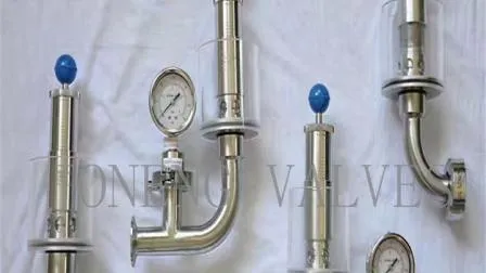 Stainless Steel Food Grade Clamped Flat Gladd Gauge with Drain (JN