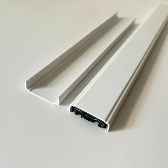 White PVC Plastic Cover Profile for Furniture Stainless Steel Full Extension Drawer Slide Channel 46mm 