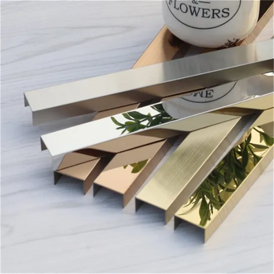 Corner Protection Profiles for Wall Corner Covers 0.6mm Thickness 304/316 Stainless Steel Tile Trims 